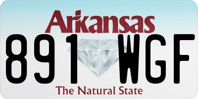 AR license plate 891WGF