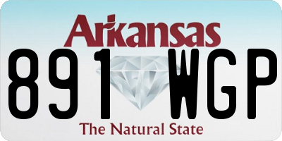 AR license plate 891WGP