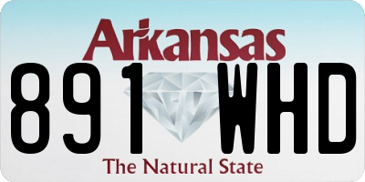 AR license plate 891WHD