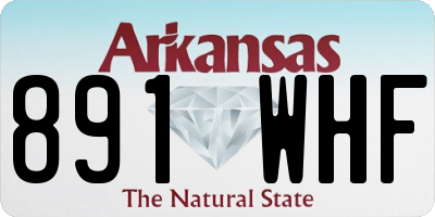 AR license plate 891WHF