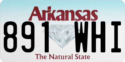 AR license plate 891WHI