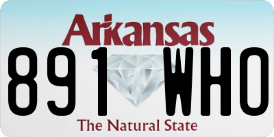 AR license plate 891WHO