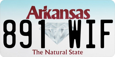 AR license plate 891WIF