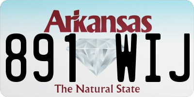 AR license plate 891WIJ