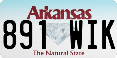 AR license plate 891WIK