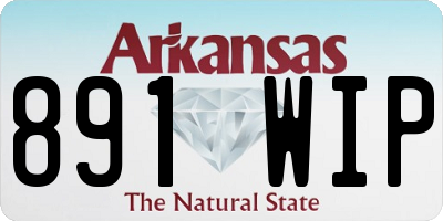 AR license plate 891WIP