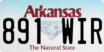 AR license plate 891WIR