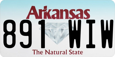 AR license plate 891WIW