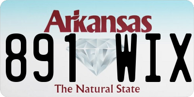 AR license plate 891WIX