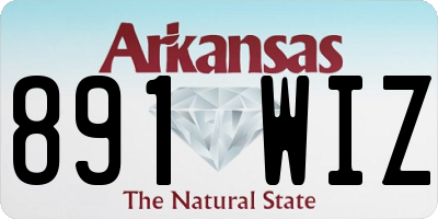 AR license plate 891WIZ