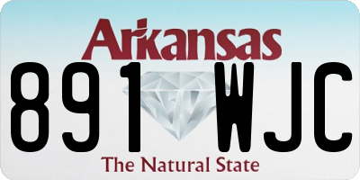 AR license plate 891WJC