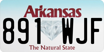 AR license plate 891WJF