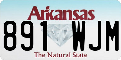 AR license plate 891WJM