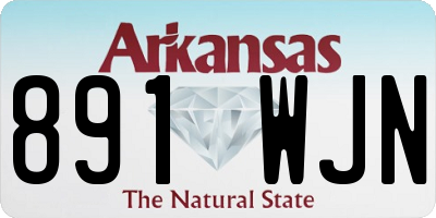 AR license plate 891WJN