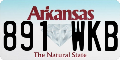 AR license plate 891WKB