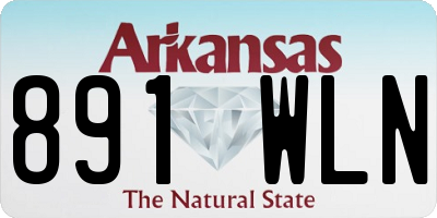 AR license plate 891WLN