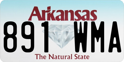 AR license plate 891WMA