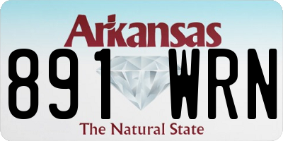 AR license plate 891WRN