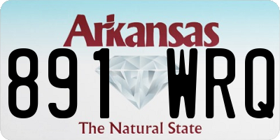 AR license plate 891WRQ