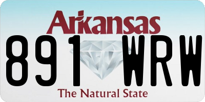 AR license plate 891WRW