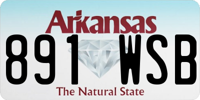 AR license plate 891WSB