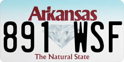 AR license plate 891WSF