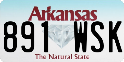 AR license plate 891WSK