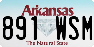 AR license plate 891WSM