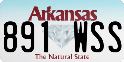 AR license plate 891WSS