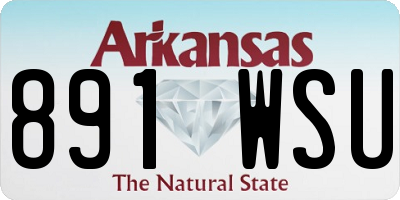 AR license plate 891WSU