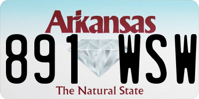 AR license plate 891WSW