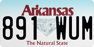 AR license plate 891WUM