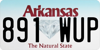AR license plate 891WUP