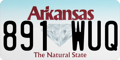 AR license plate 891WUQ
