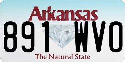 AR license plate 891WVO