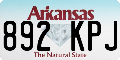 AR license plate 892KPJ