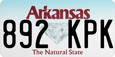 AR license plate 892KPK