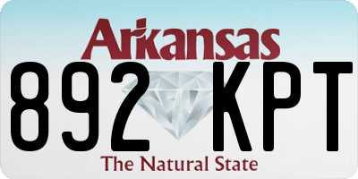 AR license plate 892KPT