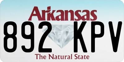 AR license plate 892KPV