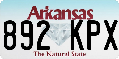 AR license plate 892KPX