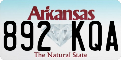 AR license plate 892KQA