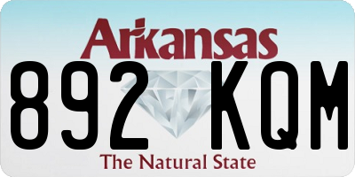 AR license plate 892KQM