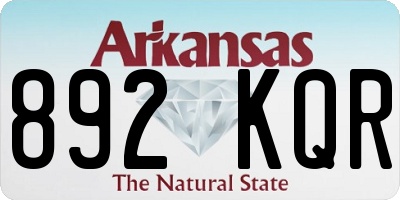 AR license plate 892KQR