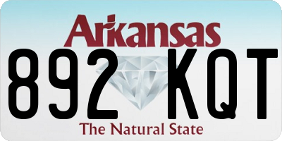 AR license plate 892KQT