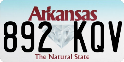 AR license plate 892KQV