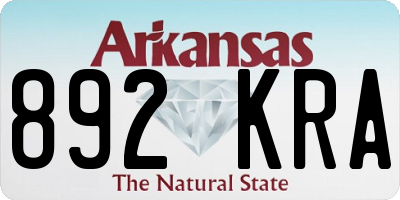 AR license plate 892KRA