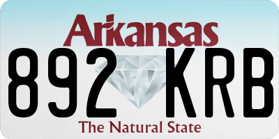 AR license plate 892KRB
