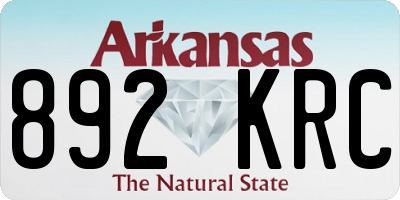 AR license plate 892KRC