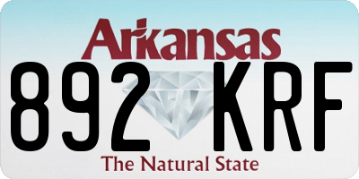 AR license plate 892KRF