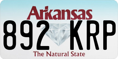 AR license plate 892KRP